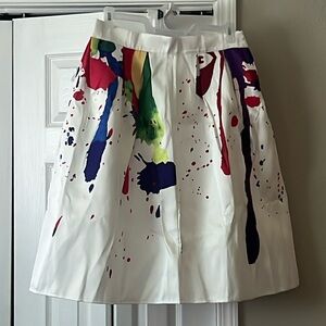 Women’s NEW White Paint Splash Skirt………